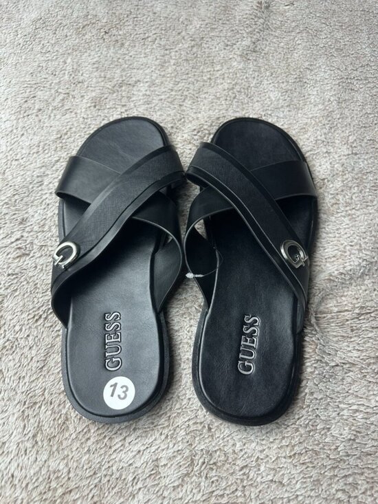 Guess Mens Size 13 Sandals Slides Slip On Shoes Black New main image 11